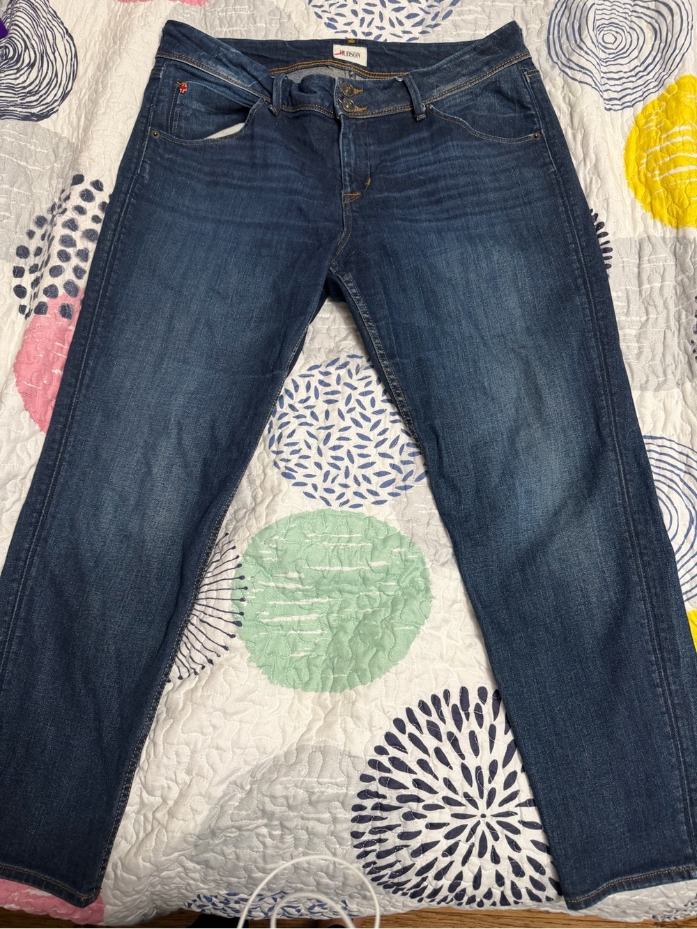 Hudson Beth Flap Pocket Baby Bootcut Jeans Size 32